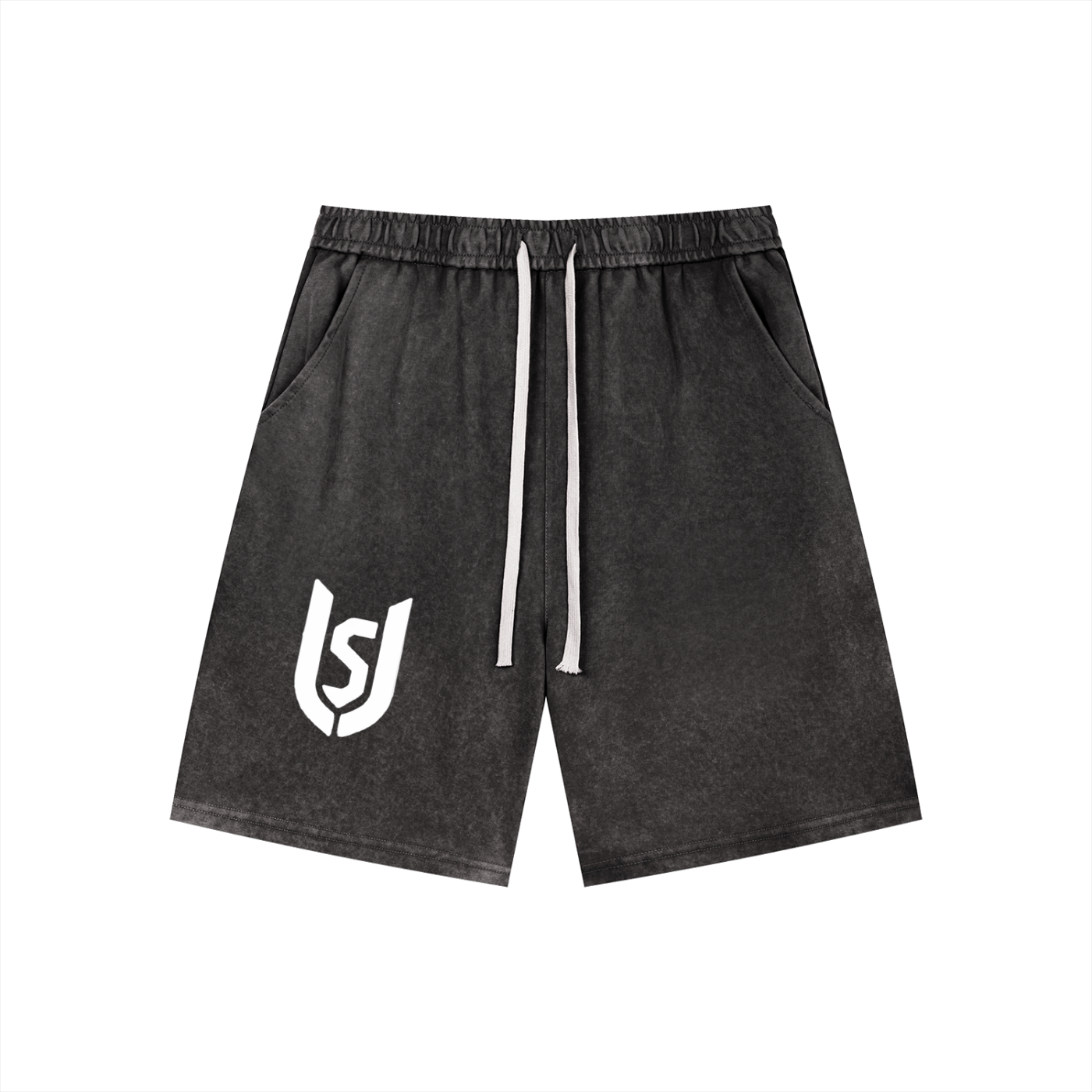 Unrestricted Vintage Wash Drawstring Shorts — 5" Inseam