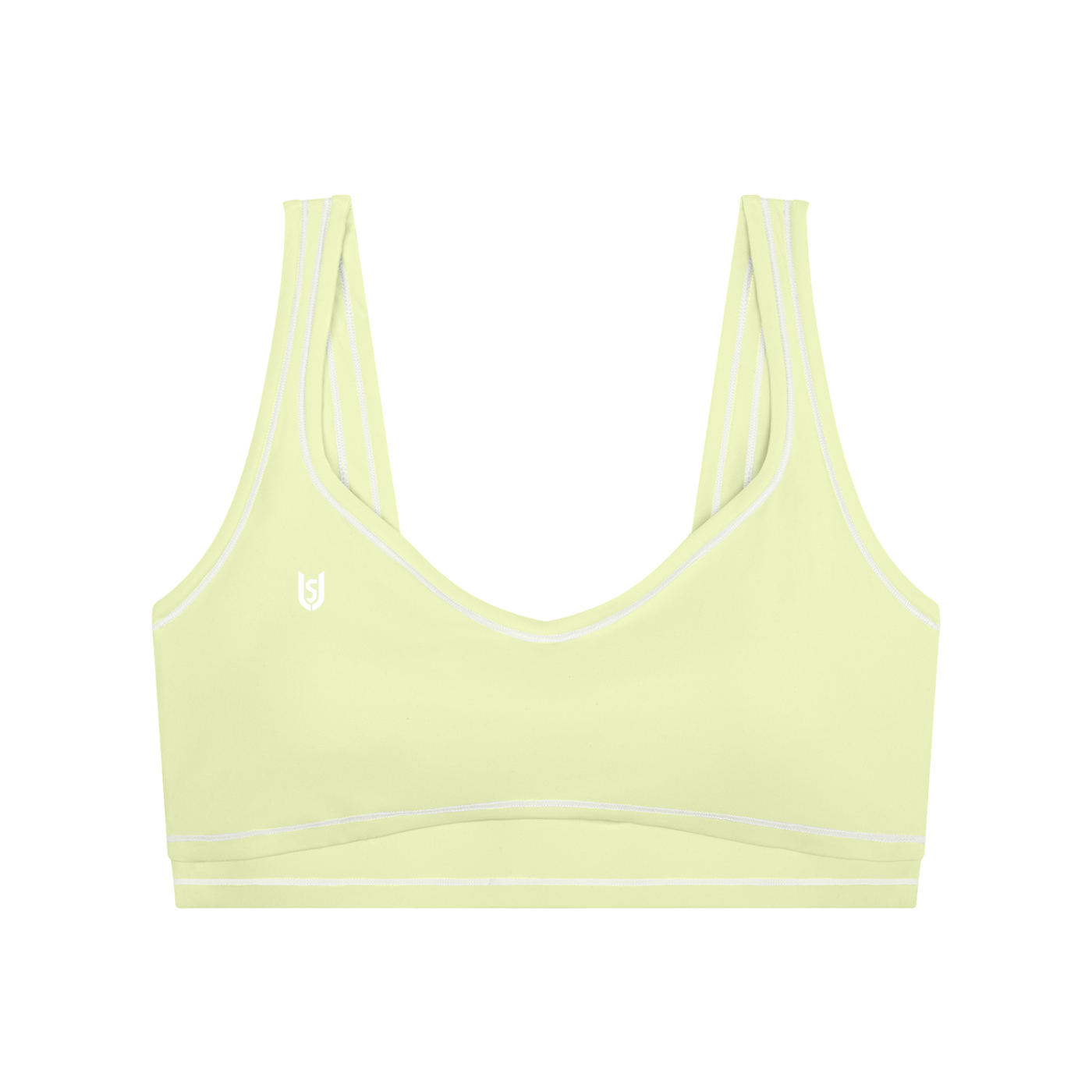 Limitless Topstitching Yoga Sports Bra — Polyamide Elastane