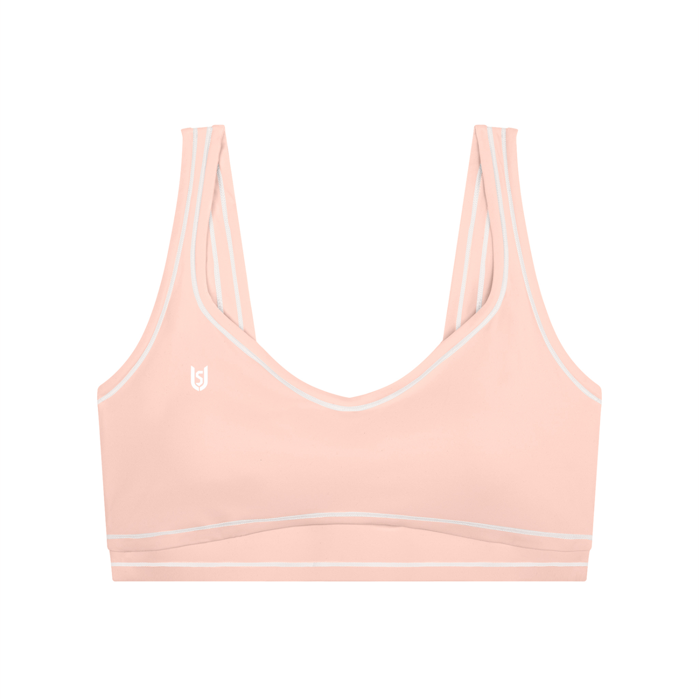 Limitless Topstitching Yoga Sports Bra — Polyamide Elastane