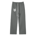 Unisex Solid Color Fleece Straight Leg Pants