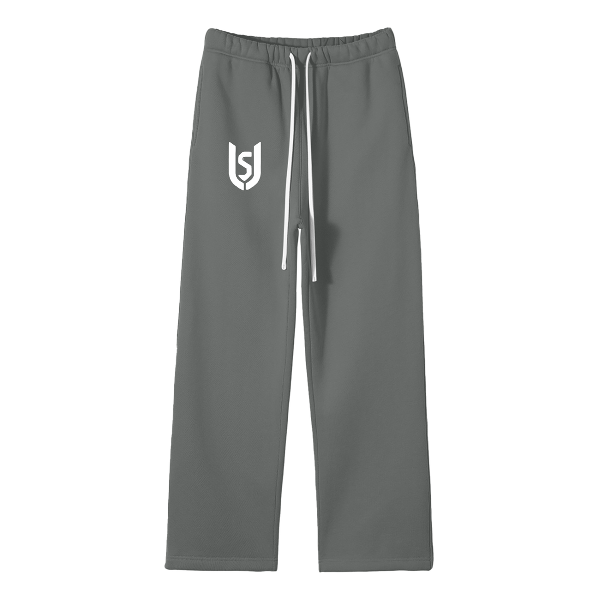 Unisex Solid Color Fleece Straight Leg Pants