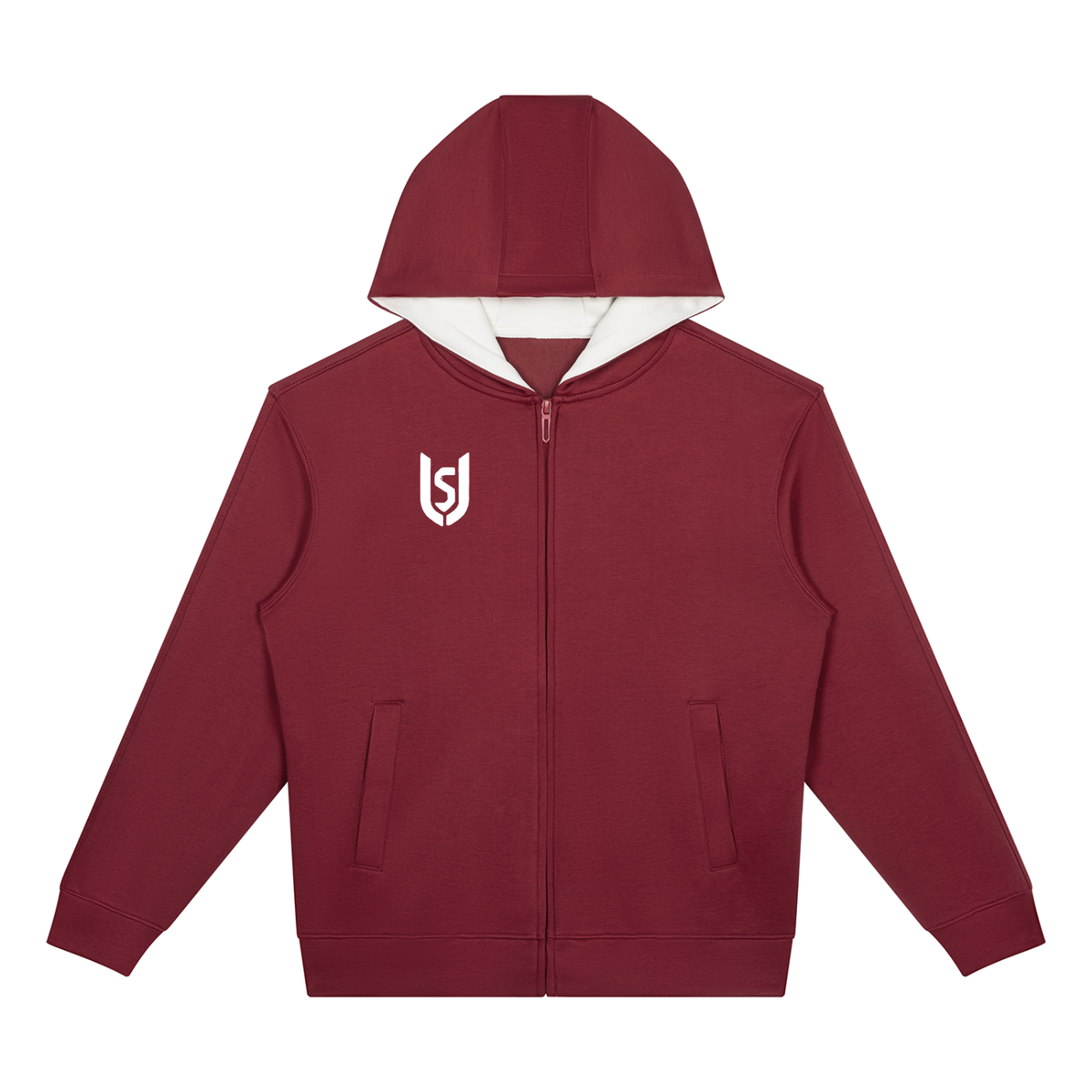 Unisex Drop Shoulder Full Zip Hoodie