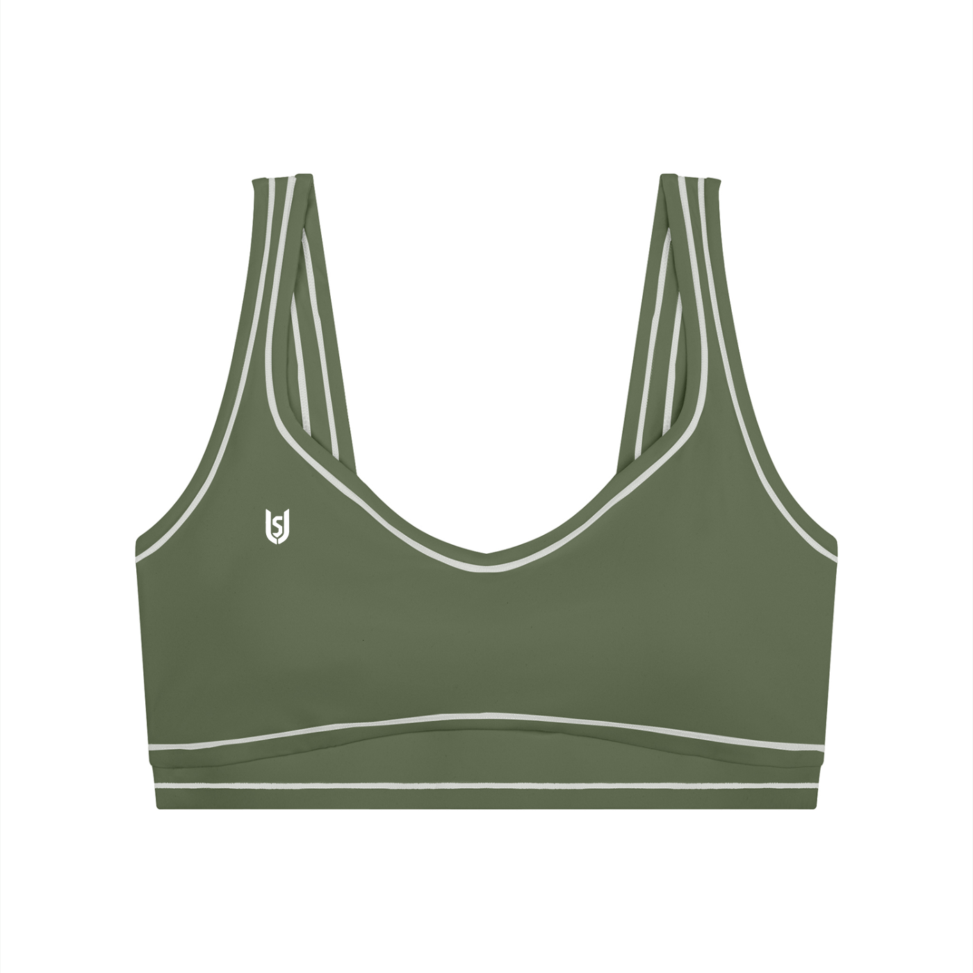 Limitless Topstitching Yoga Sports Bra — Polyamide Elastane