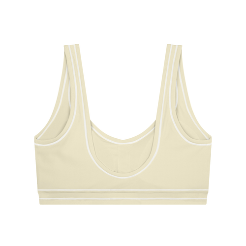 Limitless Topstitching Yoga Sports Bra — Polyamide Elastane
