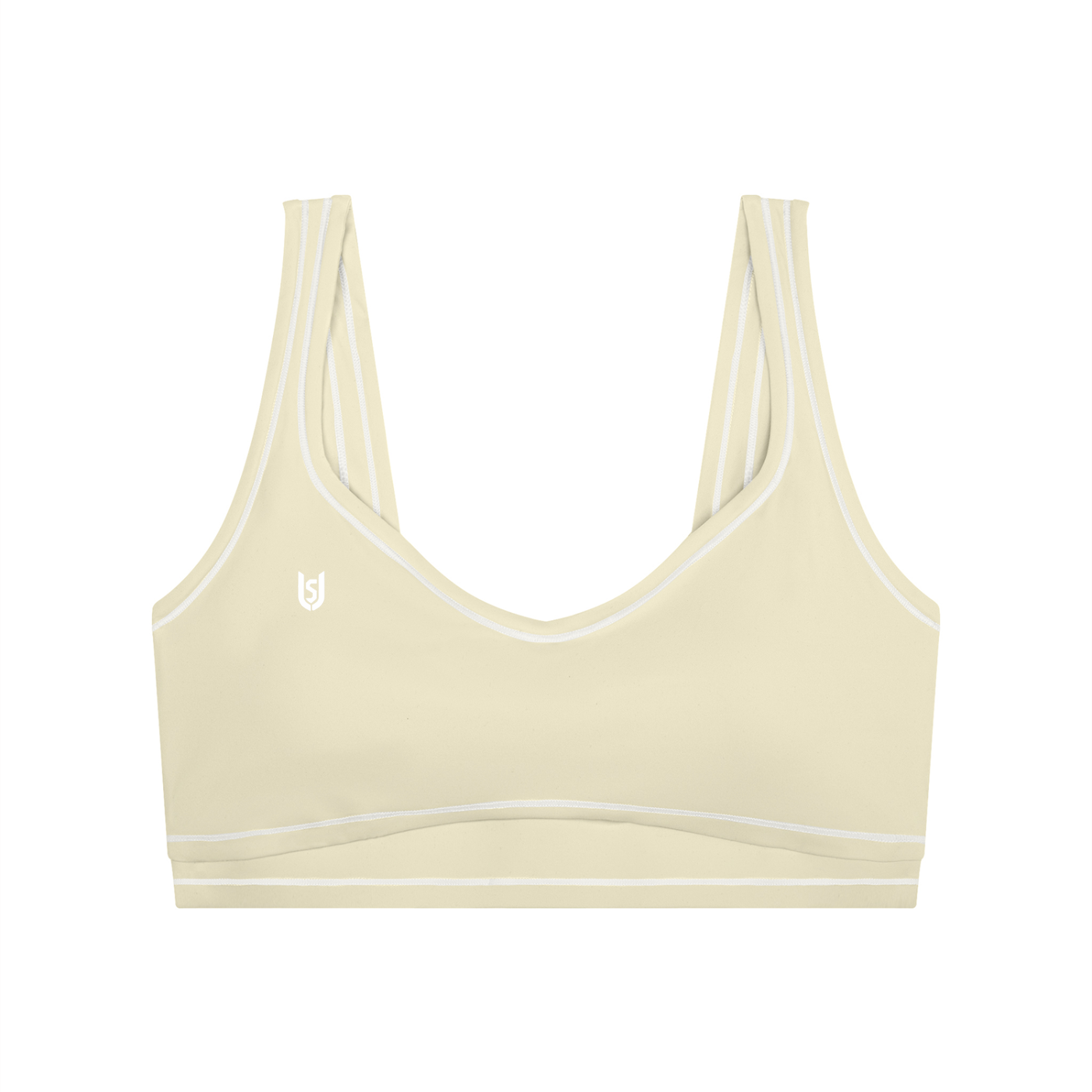 Limitless Topstitching Yoga Sports Bra — Polyamide Elastane